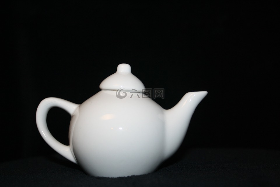 茶壶,陶瓷,白