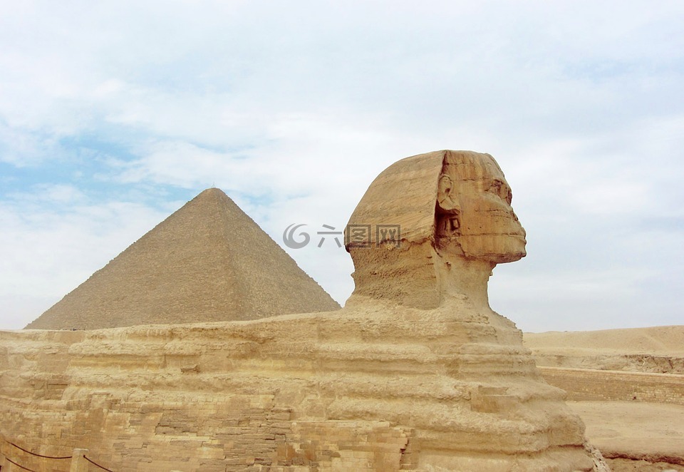 金字塔,埃及,人头狮身
