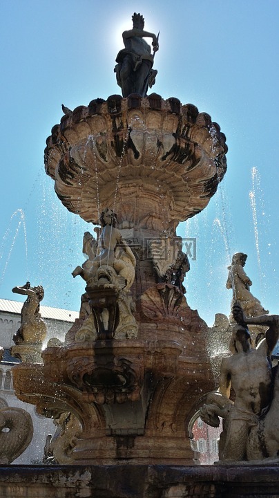 喷泉,水景,廷锡蒂