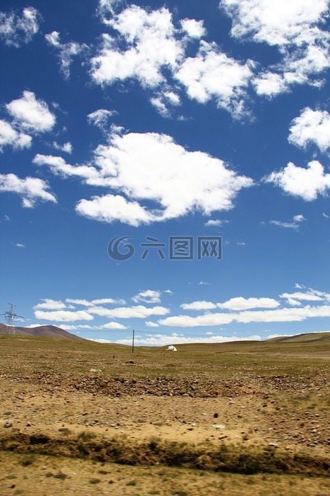 西藏,风景,天空