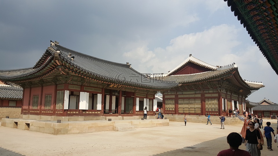 景福宫的图像,景福宫的院子里,景福宫的背景
