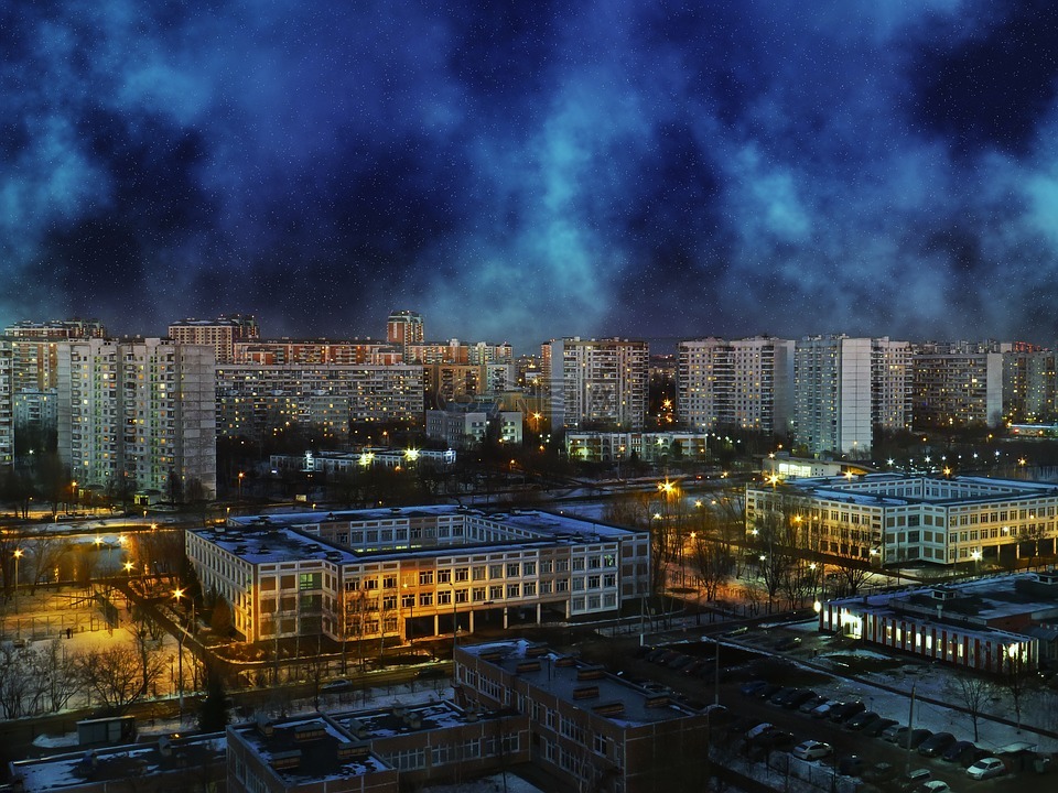 松采沃,莫斯科,夜