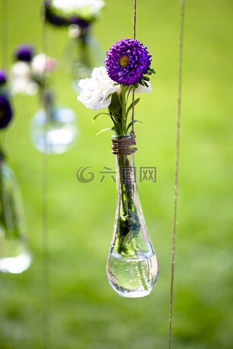 花,花瓶,花的