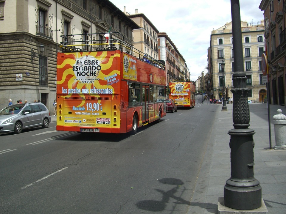 马德里,旅游巴士,城市中心