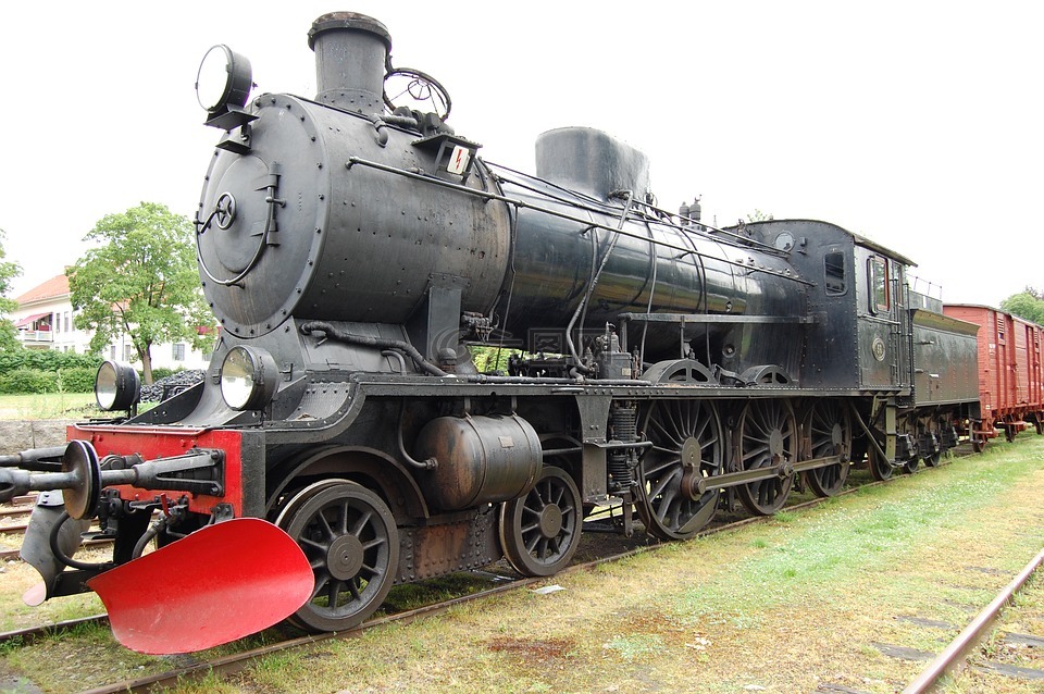 旧,火车,蒸汽机车