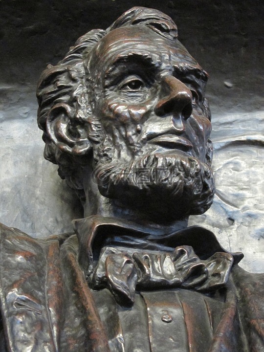林肯,青铜,雕像
