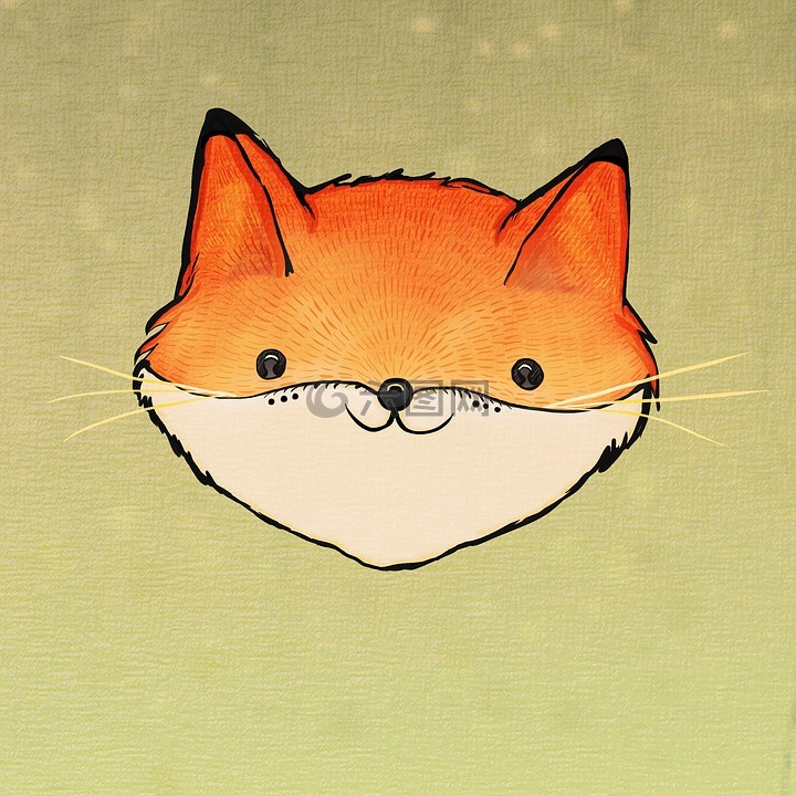 橙色狐狸表情包图片