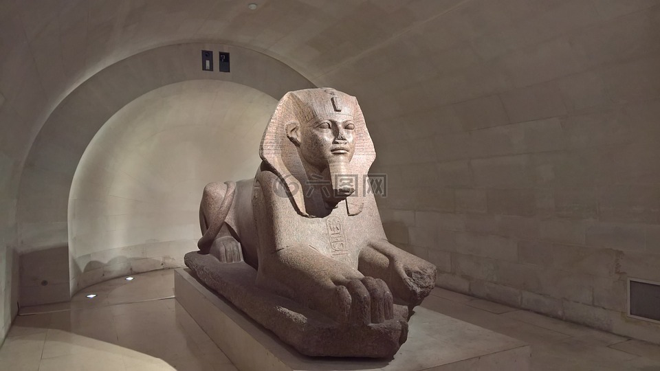 古埃及,人头狮身,雕塑