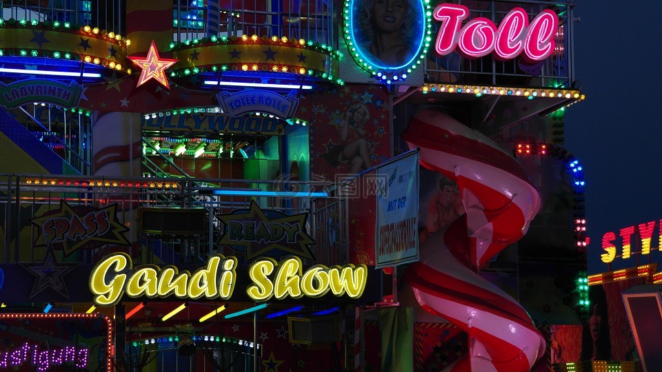 旋转木马,年市场,骑