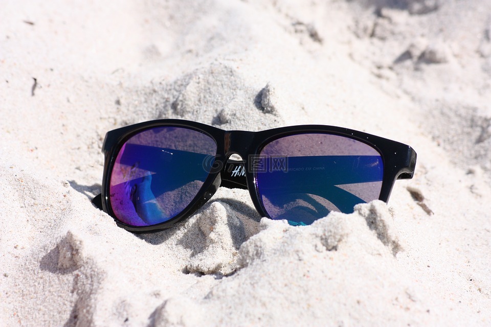眼镜,太阳镜,海滩