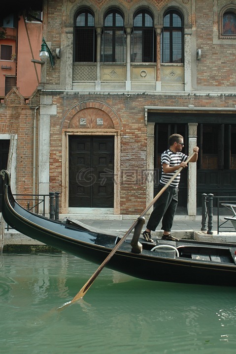 威尼斯,船,运河