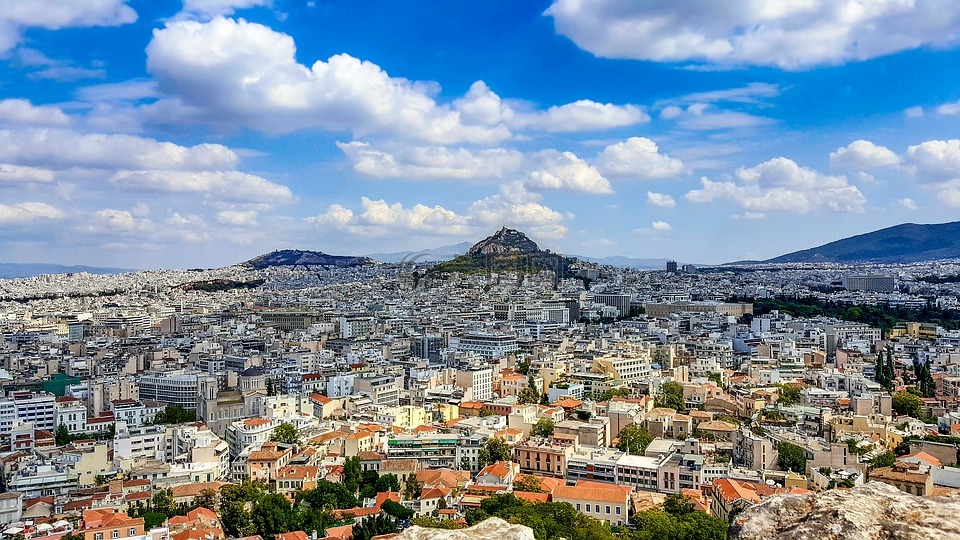 雅典,小山,城市
