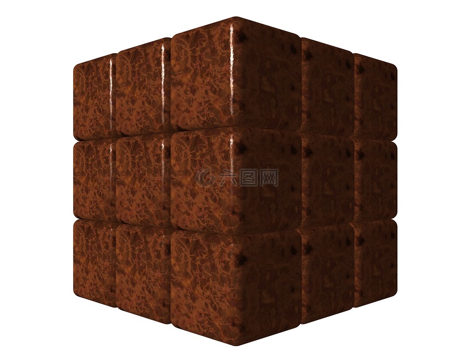 立方体,木材,块