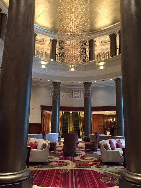 酒店,枝形吊灯,豪华