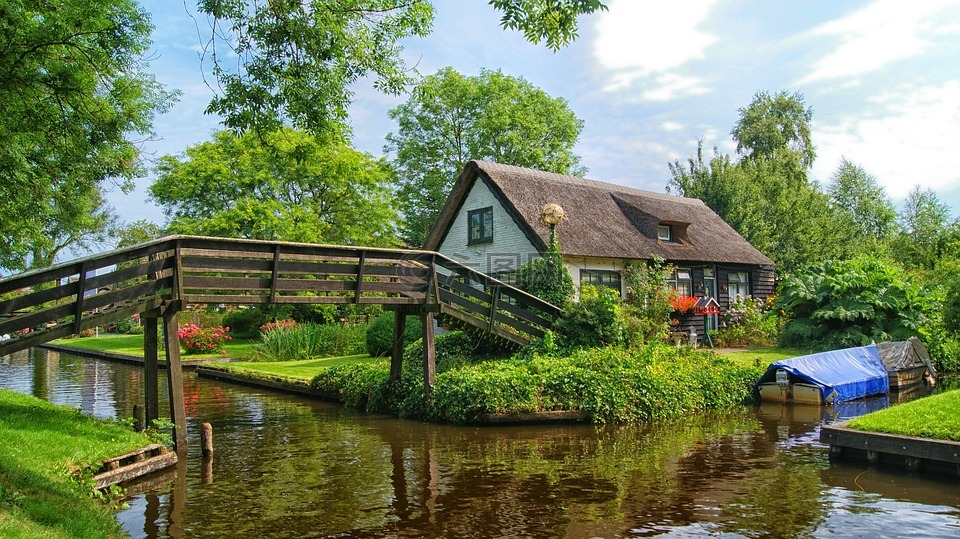 giethoorn,农场,桥