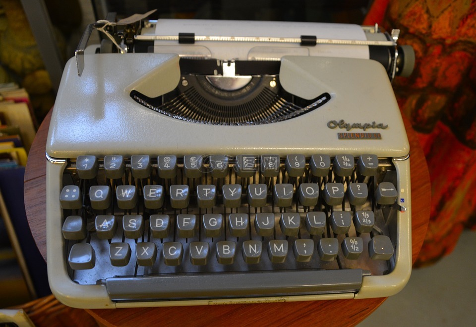 打字机,酿酒,老式的打字机