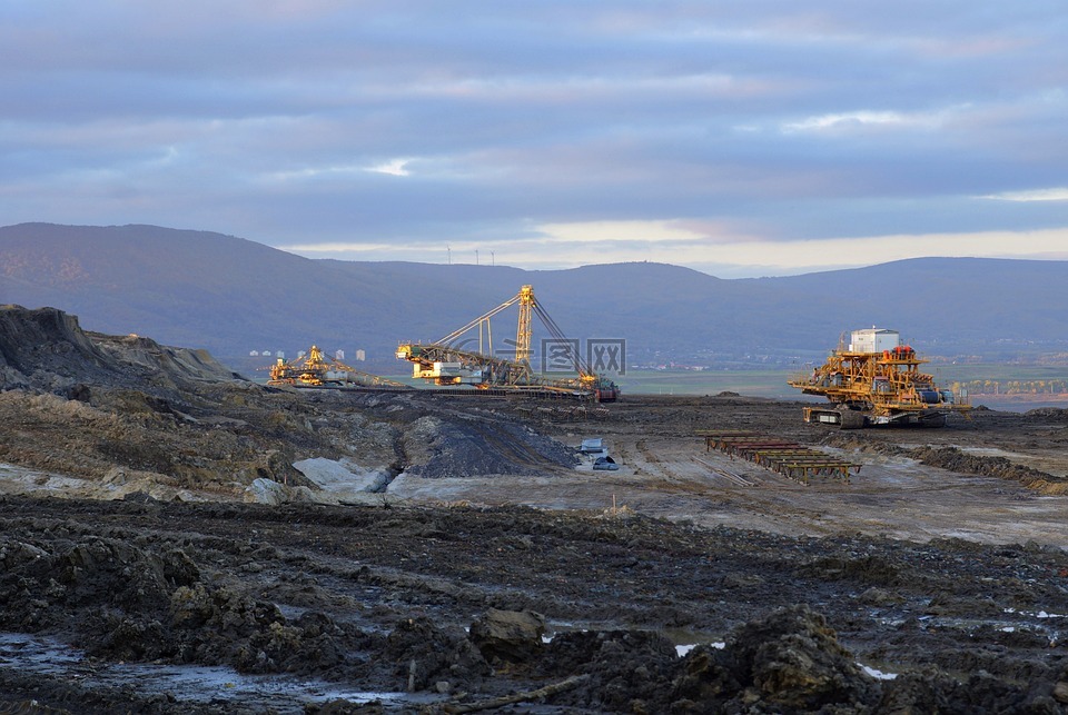山脚下,萃取,煤炭