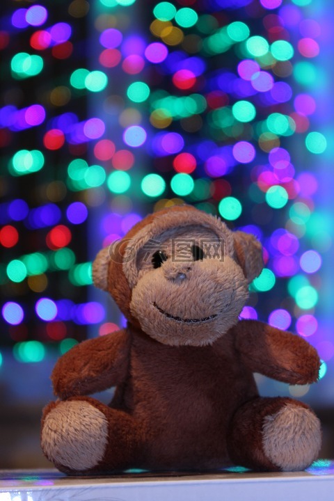 新的一年的平安夜,玩具,猴子