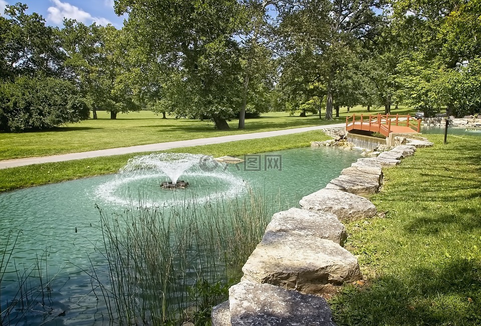水的效果,水,公园景观招待