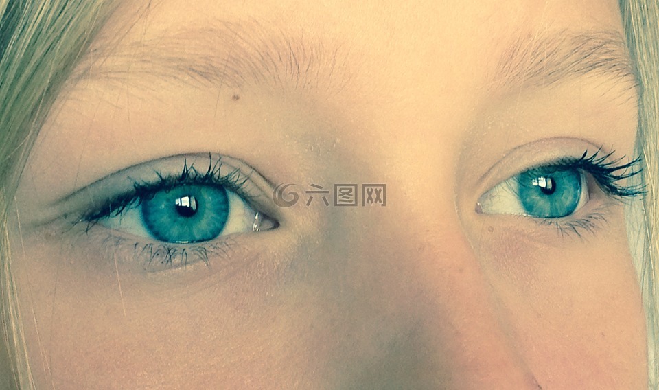 眼睛,蓝色,蓝色的眼睛