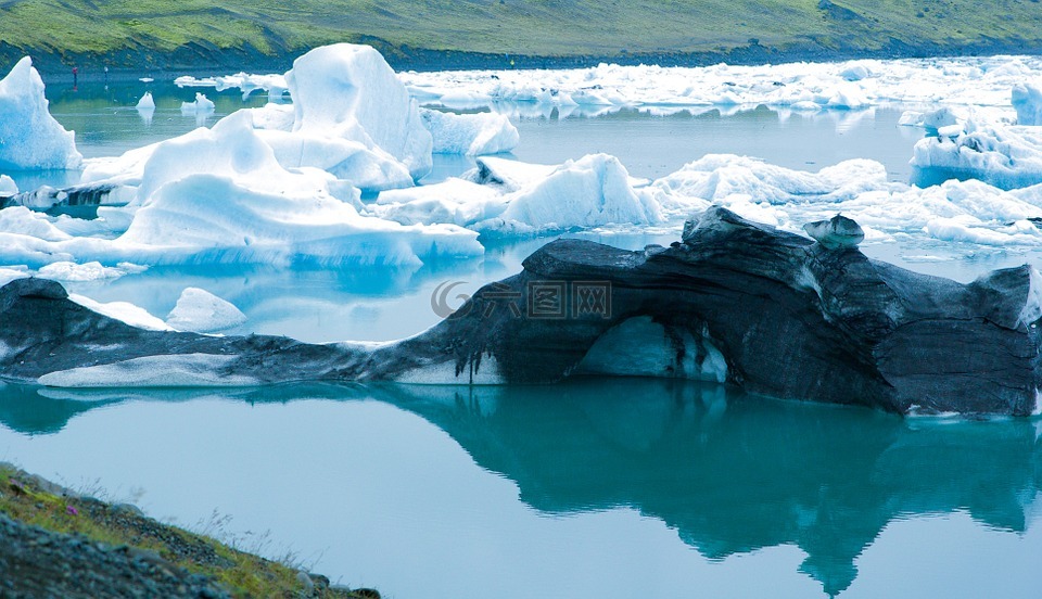 冰岛,冰山,冰川