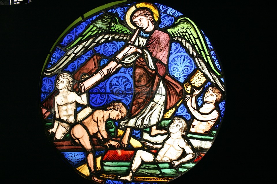 彩绘玻璃,中世纪彩色玻璃窗,中世纪