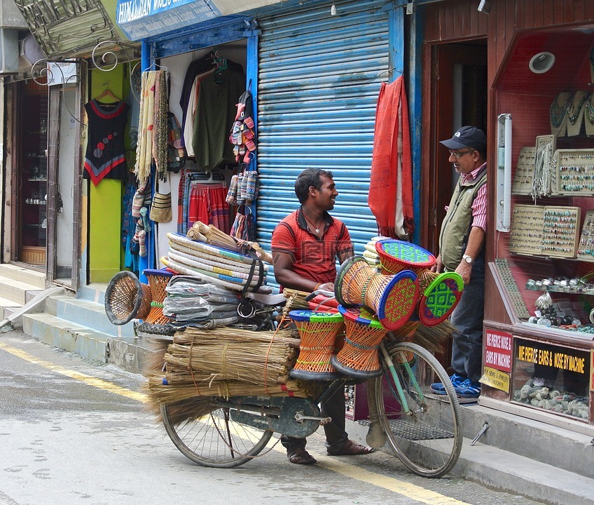 加德满都,尼泊尔,街头小贩