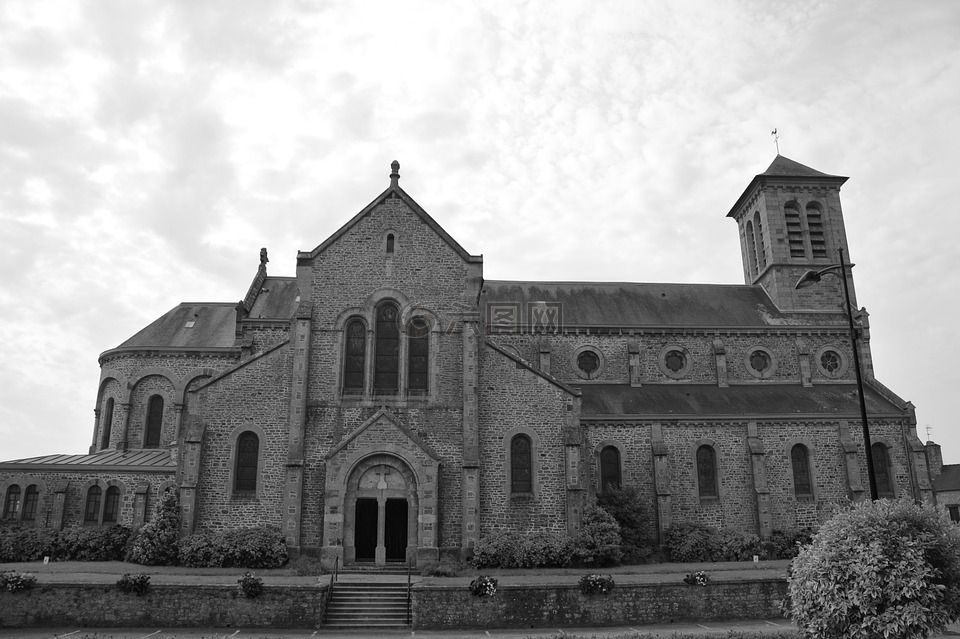 教堂la boussac,布列塔尼,宗教古迹