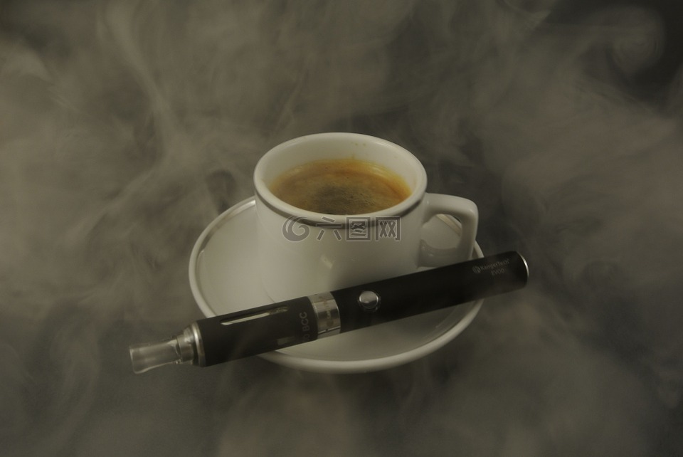 咖啡,蒸汽,电子香烟