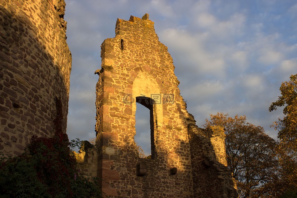 burgruine,废墟,砌体