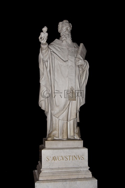 圣奥古斯丁,雕像,雕塑