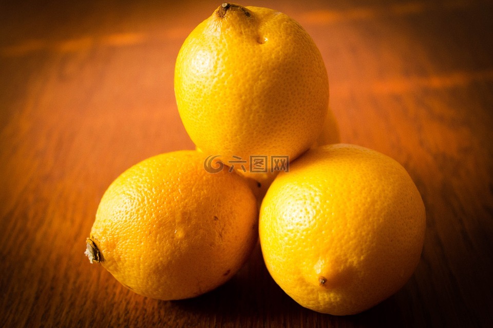 柠檬,黄色,水果