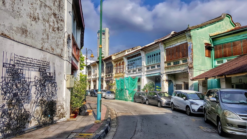 槟城的街景,马来西亚,使用条款