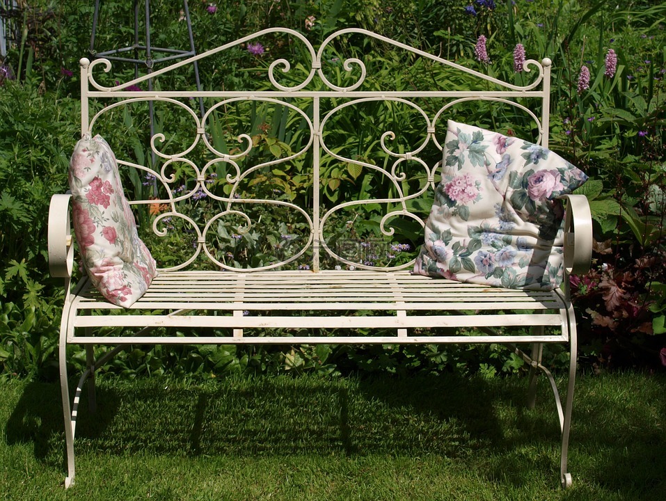 长凳,座位,花园
