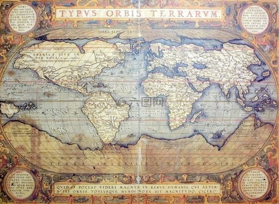 古地图,航海图,手绘