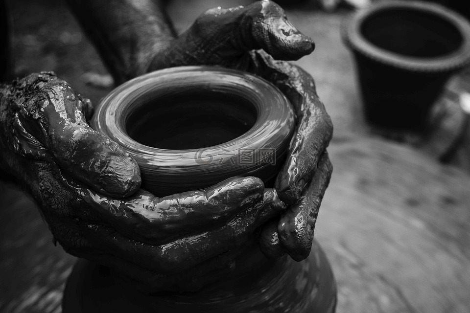 陶器,粘土,艺术