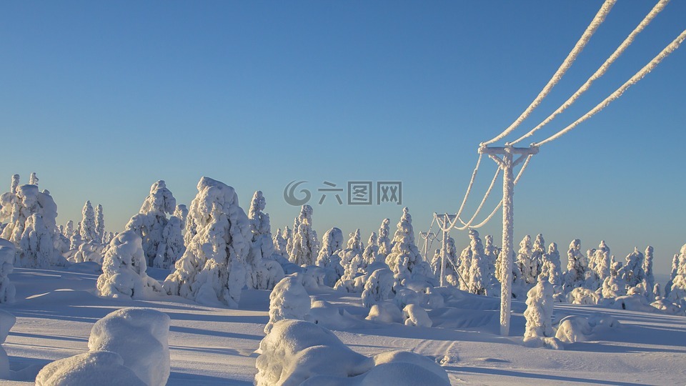 拉普兰,冬天,雪