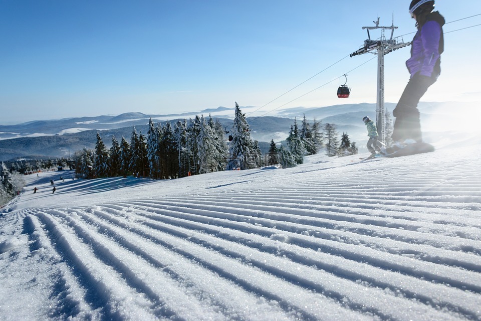 滑雪场,冬季,雪