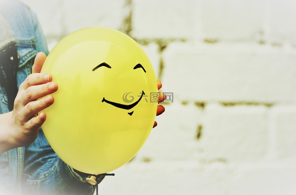 气球,笑脸,微笑