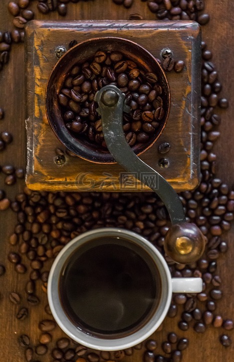 咖啡,咖啡研磨机,磨