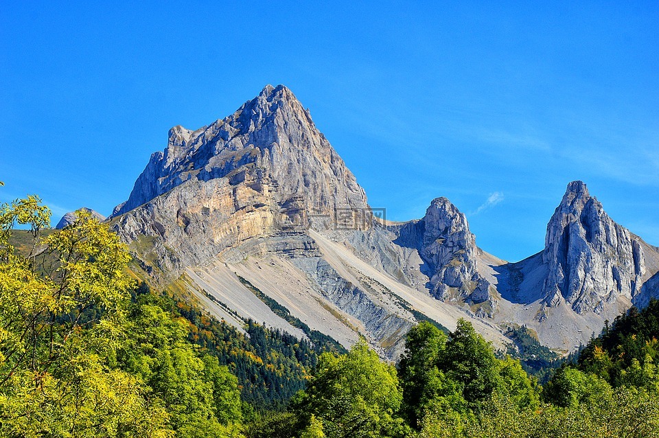 山,景观,山高