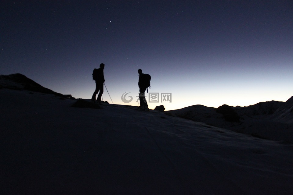 穷乡僻壤skiiing,早上,上午