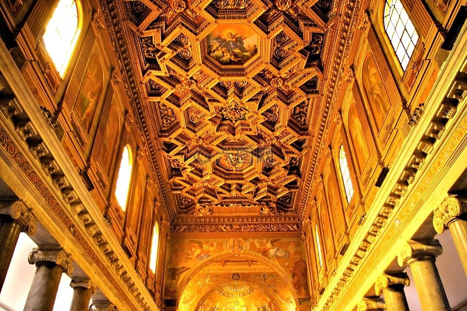 罗马教会,天花板,艺术