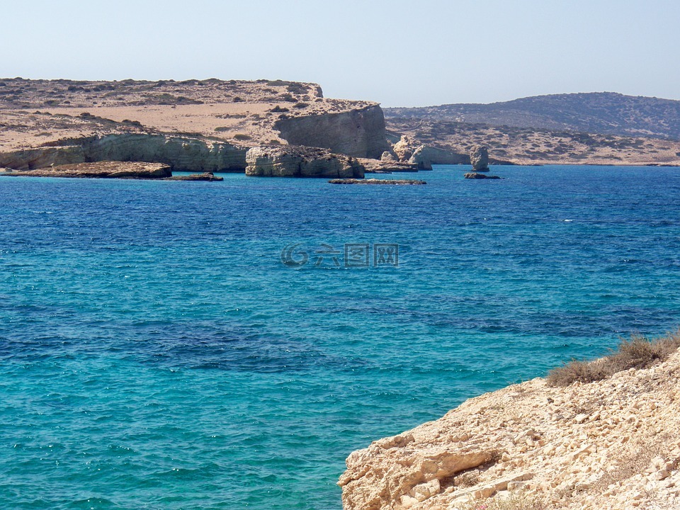 希腊群岛,cyclades,爱琴海