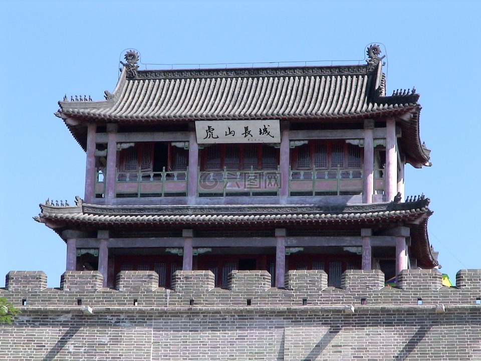中国的长城,庙,建设
