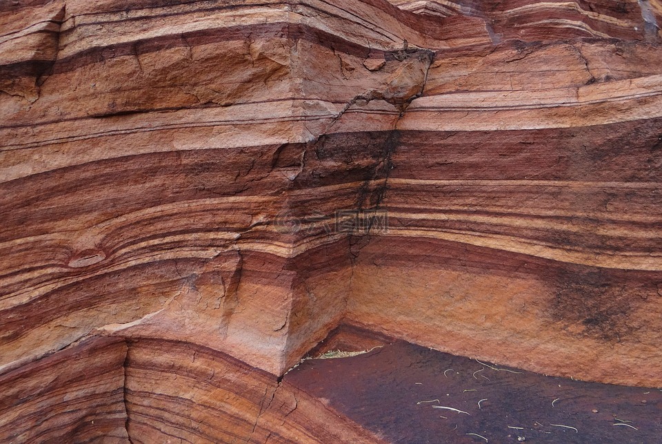 红砂岩,分层,侵蚀