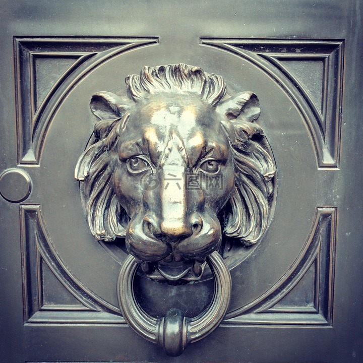 狮子,门环,门