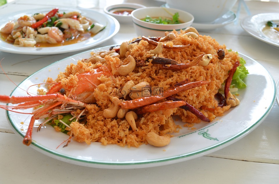 虾,美食,泰国