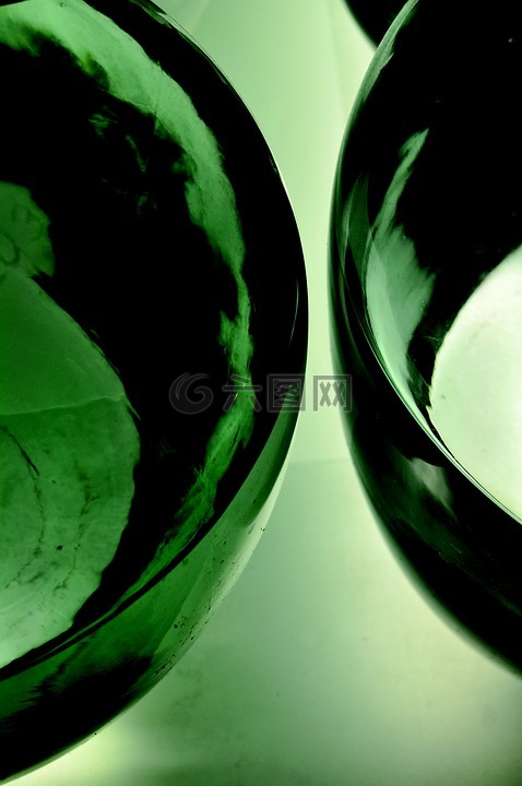 瓶,绿色,酒