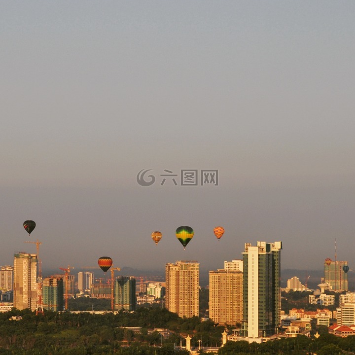 气球,浮空器,城市